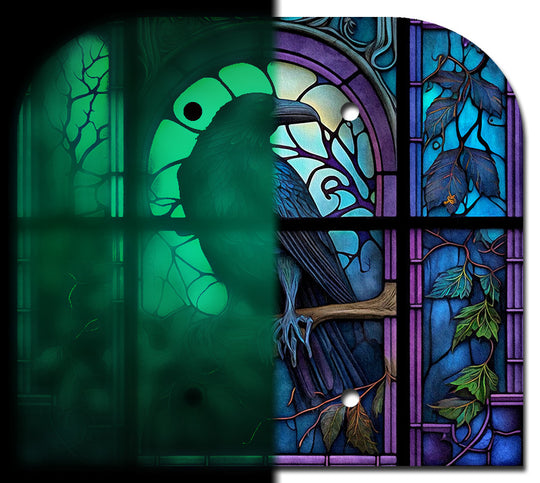 Raven Stained Glass Look