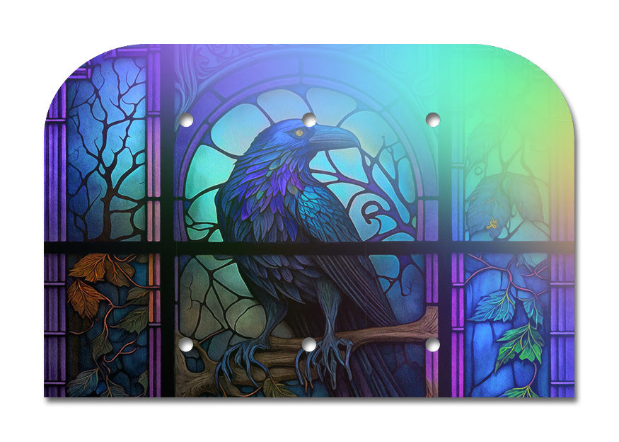Raven Stained Glass Look