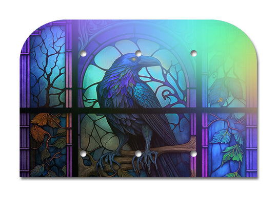 Raven Stained Glass Look