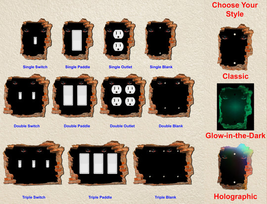 Scary Eyes Hole In Wall