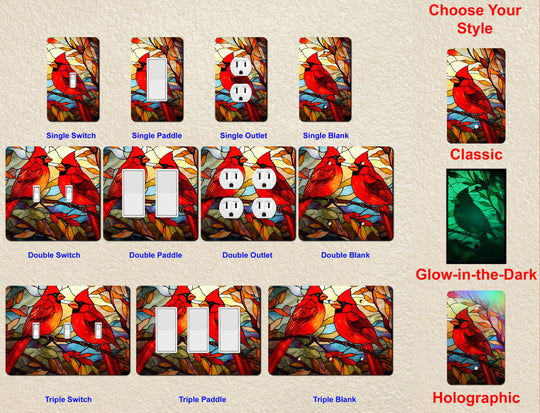 Stained Glass Look Cardinal