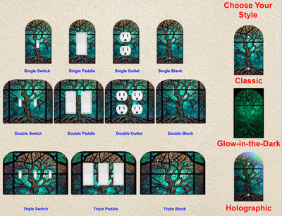 Stained Glass Look Oak Tree