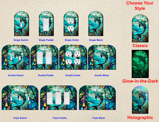 Stained Glass Look Dolphin