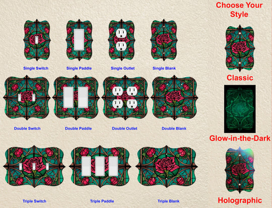 Stained Glass Look Rose