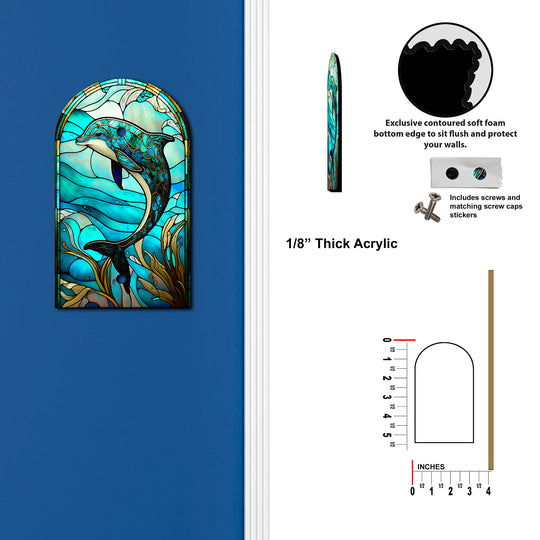 Stained Glass Look Dolphin