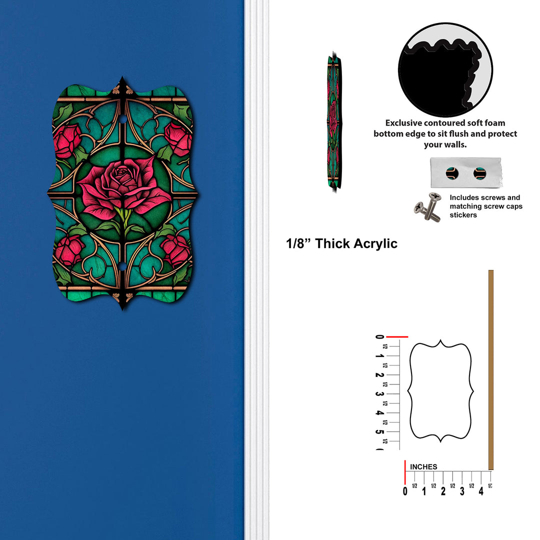 Stained Glass Look Rose