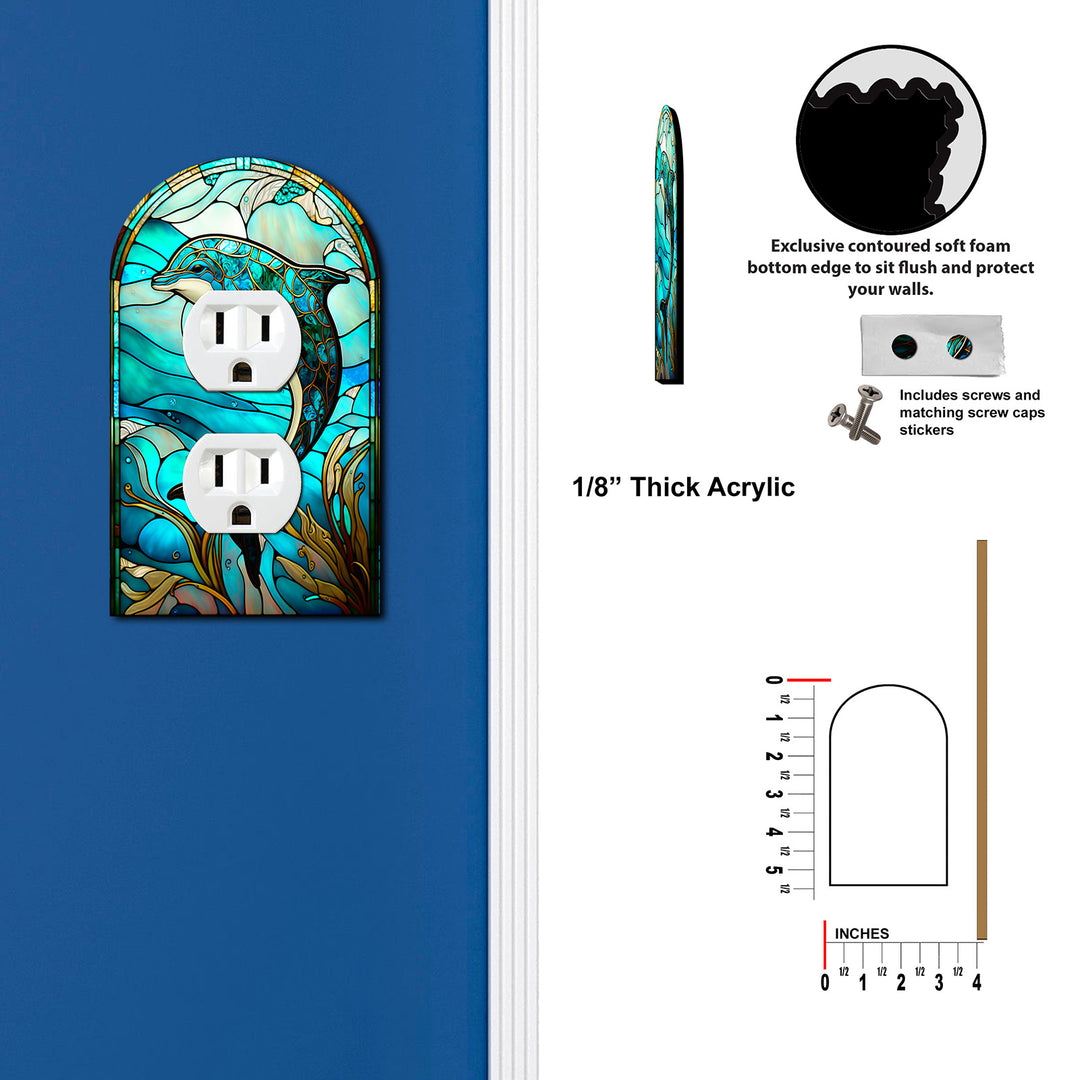 Stained Glass Look Dolphin