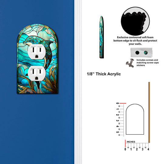 Stained Glass Look Dolphin