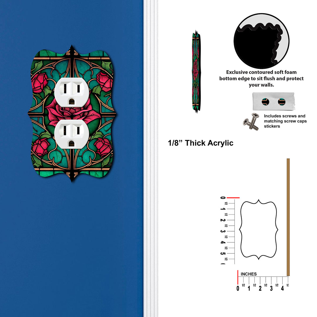 Stained Glass Look Rose