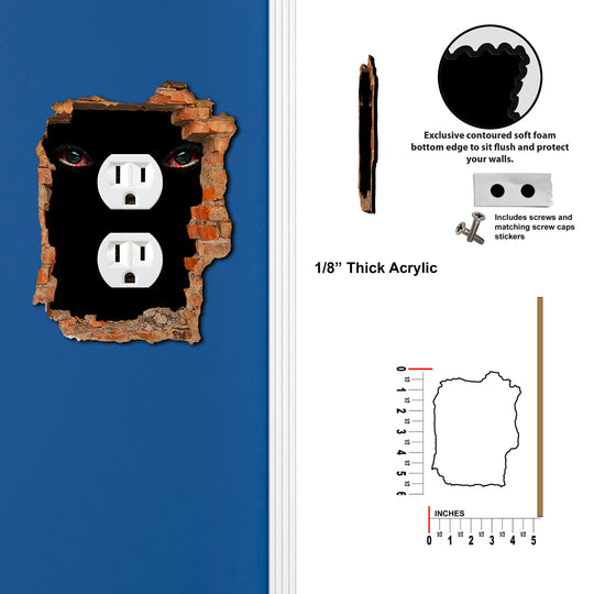 Scary Eyes Hole In Wall