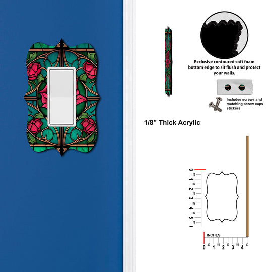 Stained Glass Look Rose