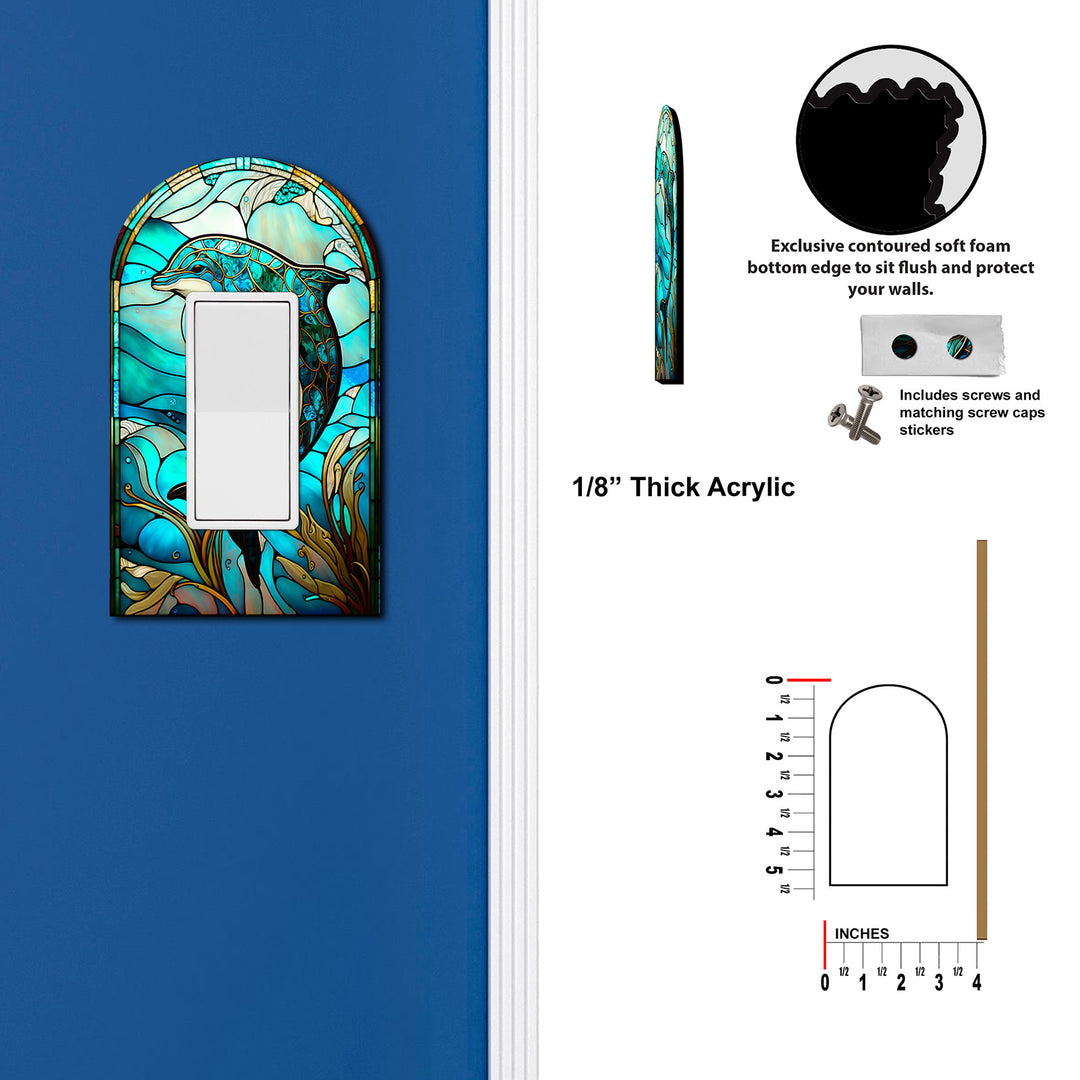 Stained Glass Look Dolphin