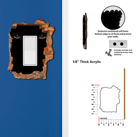 Scary Eyes Hole In Wall