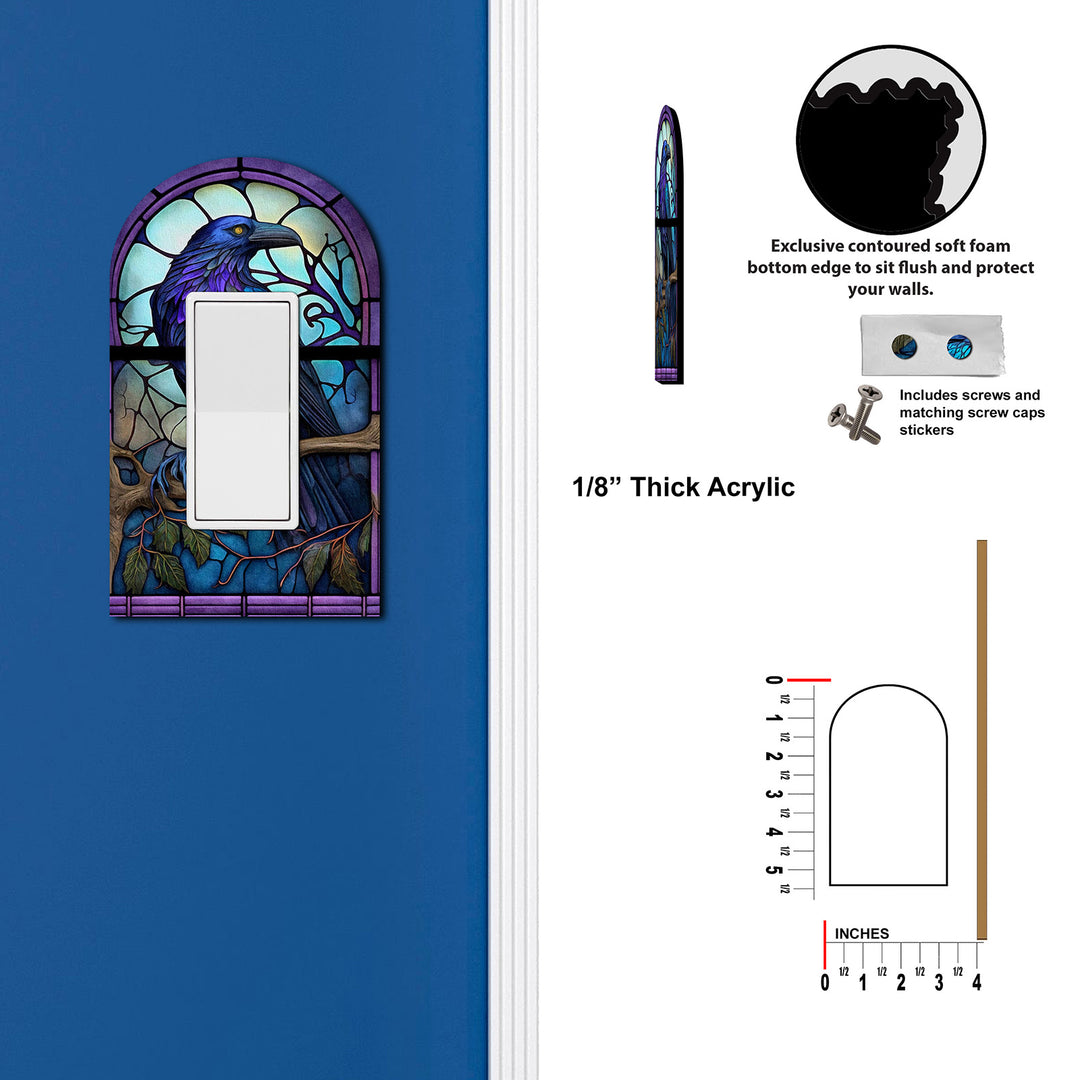 Raven Stained Glass Look