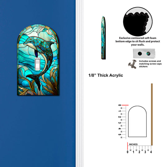 Stained Glass Look Dolphin