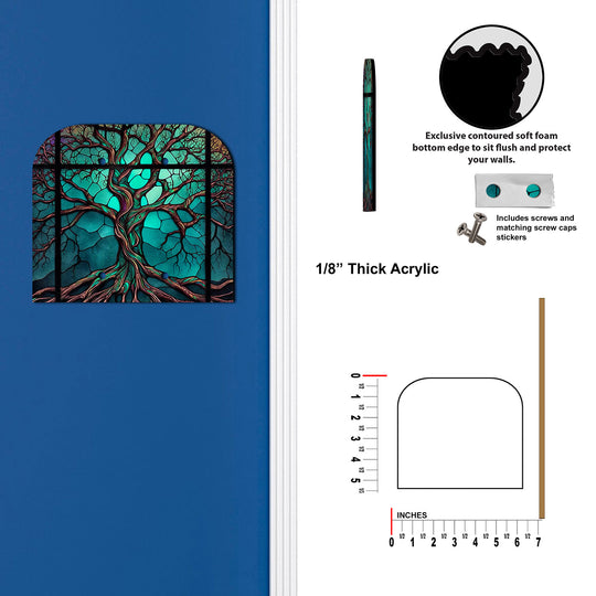 Stained Glass Look Oak Tree