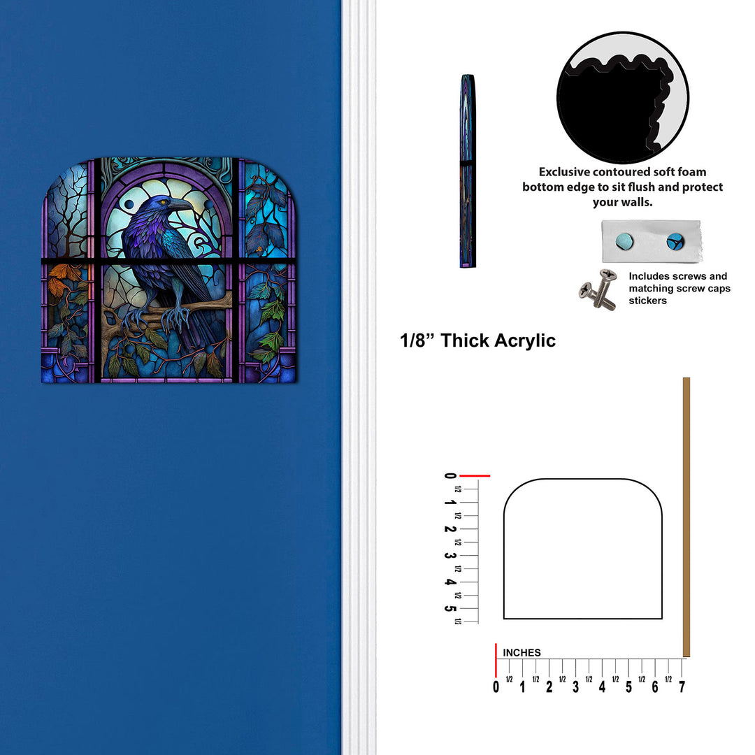 Raven Stained Glass Look