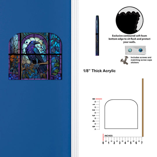 Raven Stained Glass Look