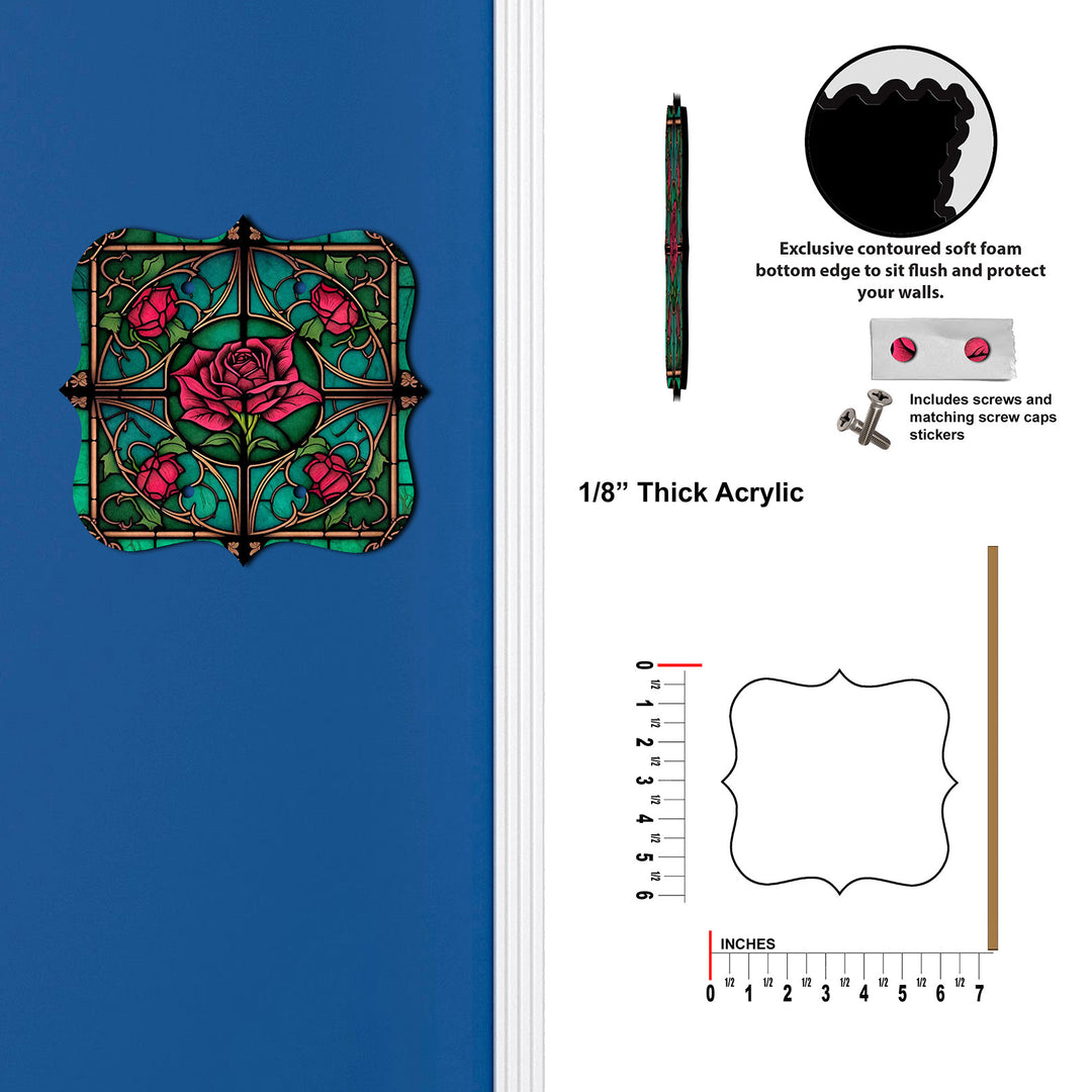 Stained Glass Look Rose