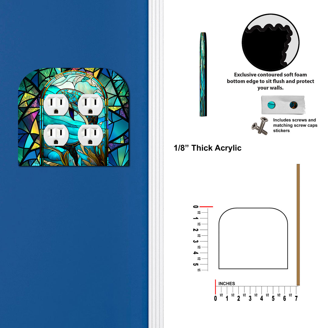 Stained Glass Look Dolphin