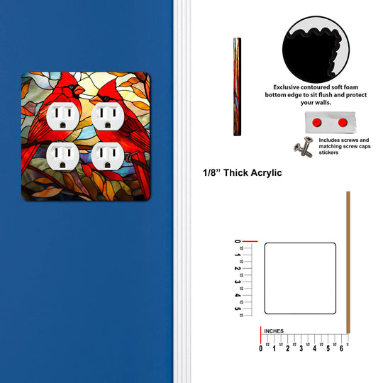 Stained Glass Look Cardinal