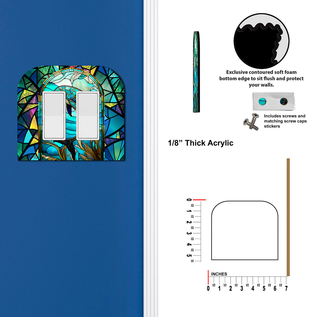 Stained Glass Look Dolphin