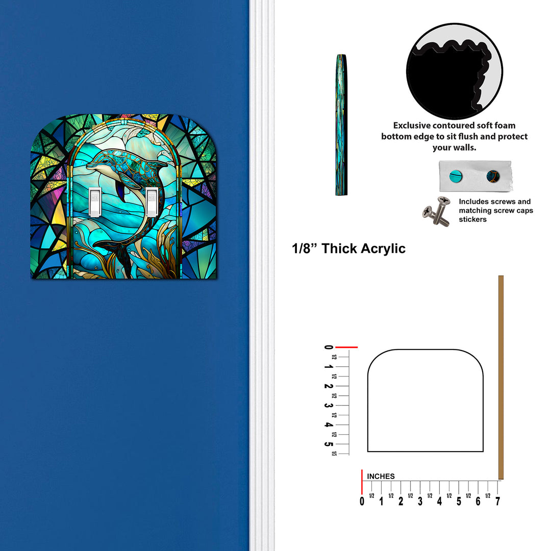 Stained Glass Look Dolphin