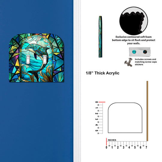 Stained Glass Look Dolphin