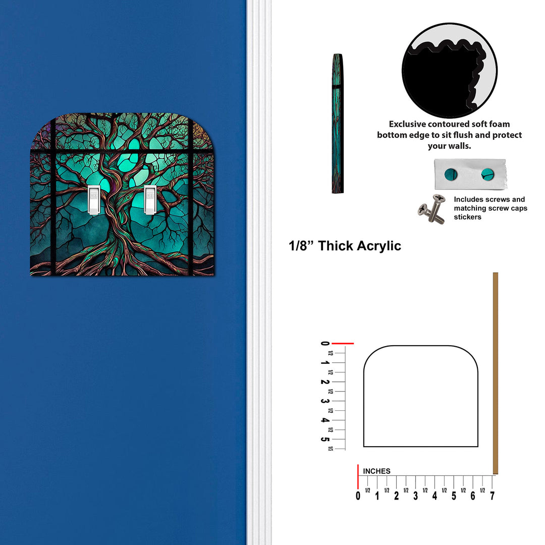 Stained Glass Look Oak Tree