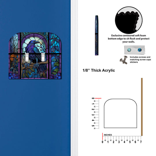 Raven Stained Glass Look