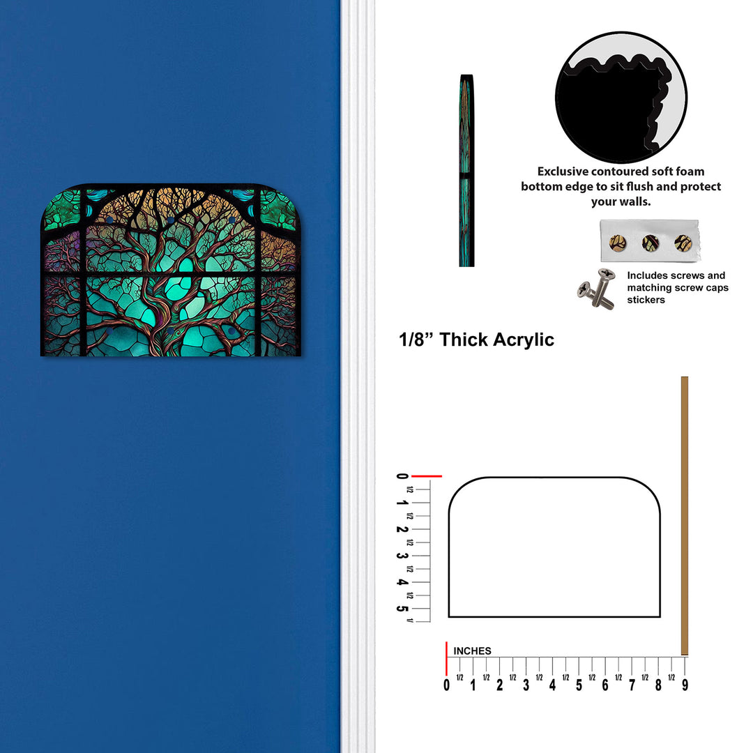 Stained Glass Look Oak Tree