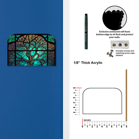 Stained Glass Look Oak Tree