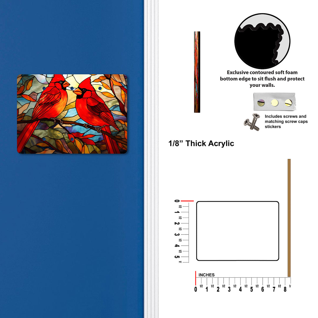 Stained Glass Look Cardinal