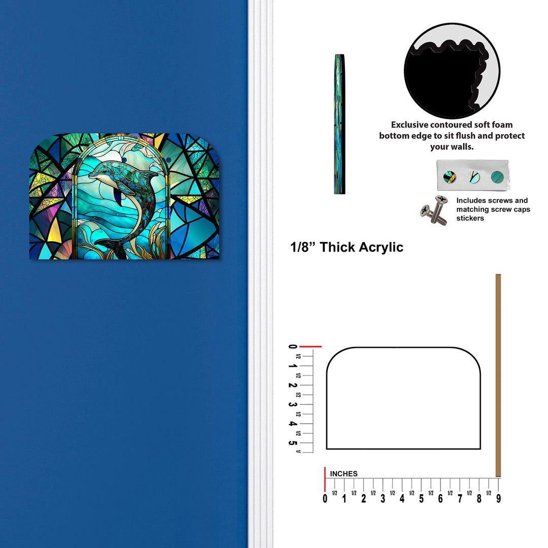 Stained Glass Look Dolphin