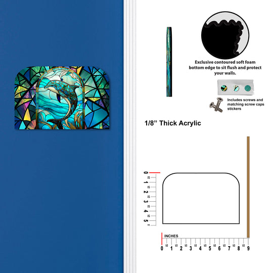 Stained Glass Look Dolphin