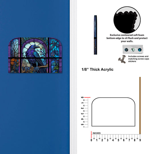 Raven Stained Glass Look