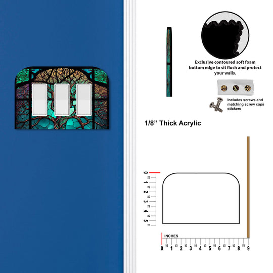 Stained Glass Look Oak Tree