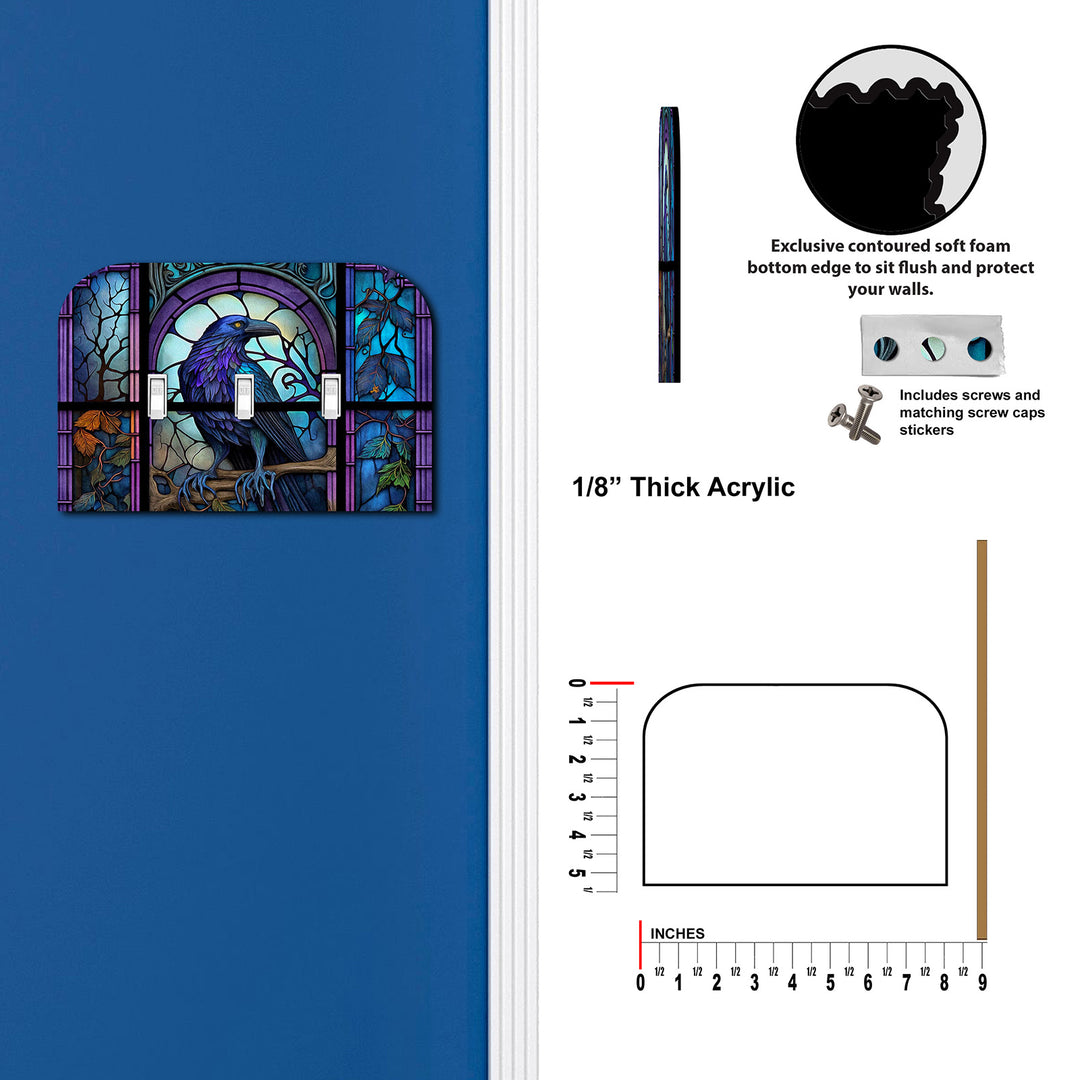 Raven Stained Glass Look