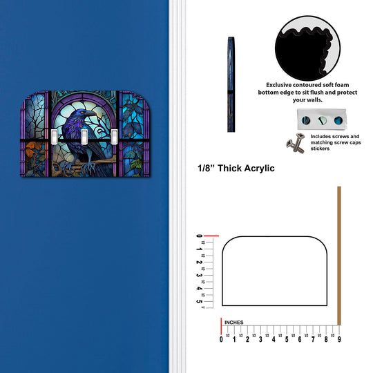 Raven Stained Glass Look